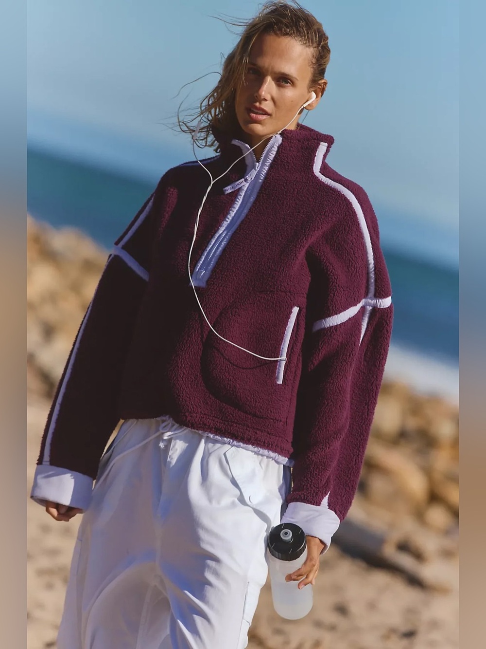 FP Movement Mountain High 1/2 Zip Black Cherry